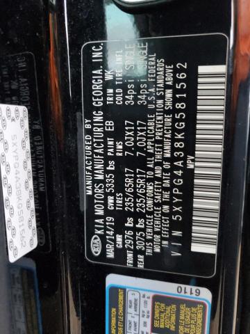 2019 KIA SORENTO L - 5XYPG4A38KG581562