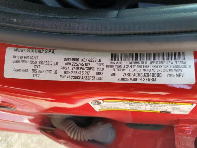 2018 FIAT 500L LOUNG ZFBCFACH6JZ040800