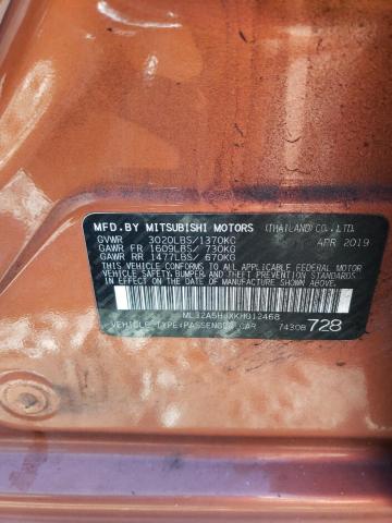 2019 MITSUBISHI MIRAGE LE ML32A5HJXKH012468
