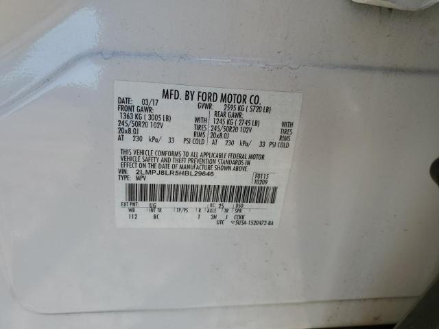 2LMPJ8LR5HBL29646 Lincoln MKX