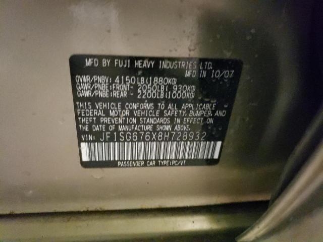 JF1SG676X8H728932 Subaru Forester 2.5x Ll Bean