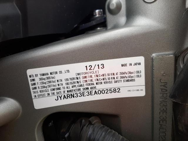 2014 YAMAHA FZ09 JYARN33E3EA002582