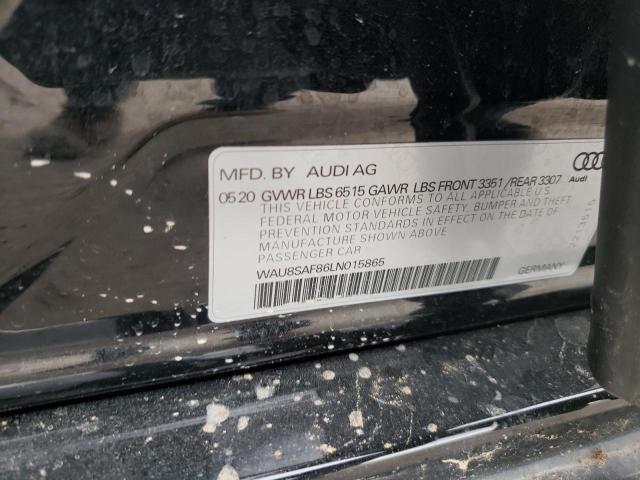2020 AUDI S8 - WAU8SAF86LN015865
