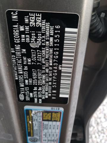 5XYPG4A37GG115516 KIA SORENTO LX