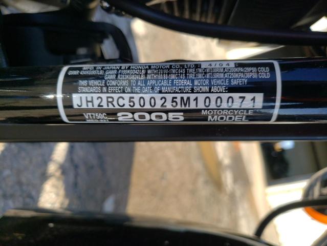2005 HONDA VT750 C JH2RC50025M100071