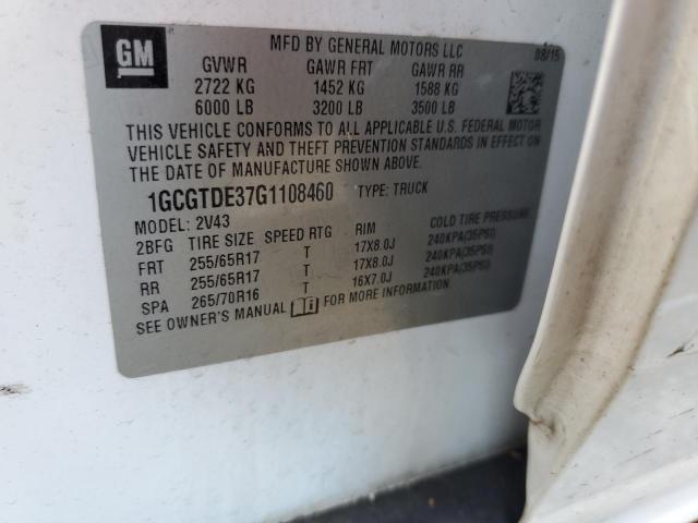 2016 CHEVROLET COLORADO Z - 1GCGTDE37G1108460