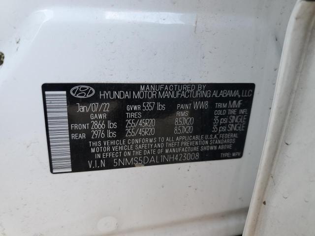 2022 HYUNDAI SANTA FE C 5NMS5DAL1NH423008