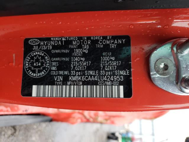2020 HYUNDAI KONA SEL P - KM8K6CAA4LU424953