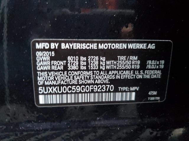 2016 BMW X6 SDRIVE3 - 5UXKU0C59G0F92370