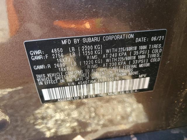 4S4BTAMC4N3110030 Subaru Outback Limited