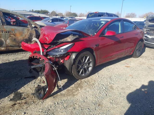 Salvage cars for sale from Copart Sacramento, CA: 2022 Tesla Model 3