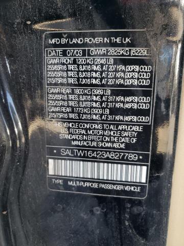 SALTW16423A827789 Land Rover Discovery Ii Se