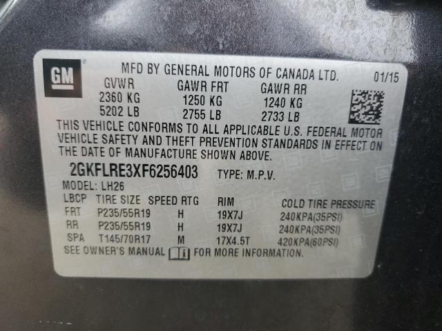2GKFLRE3XF6256403 GMC Terrain Sle