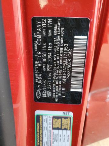 2021 HYUNDAI ELANTRA LI - KMHLP4AG5MU121953