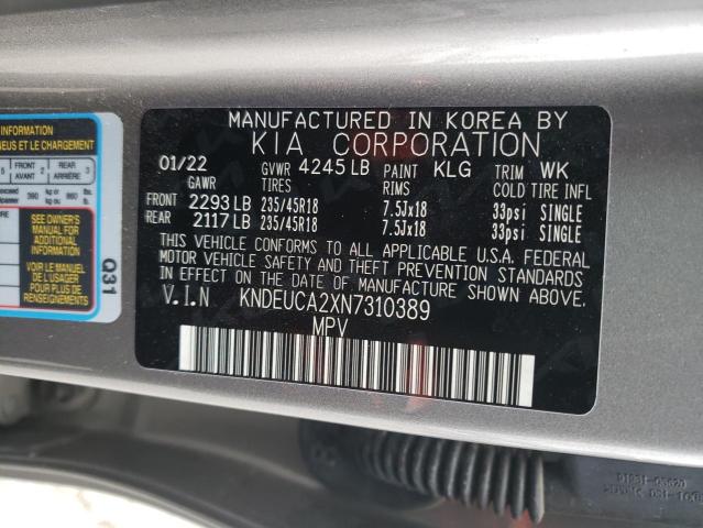 2022 KIA SELTOS NIG - KNDEUCA2XN7310389