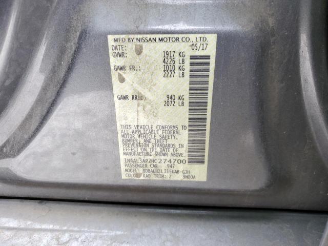 2017 NISSAN ALTIMA - 1N4AL3AP2HC274700