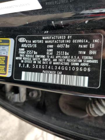 5XXGT4L34GG109606 KIA Optima Lx
