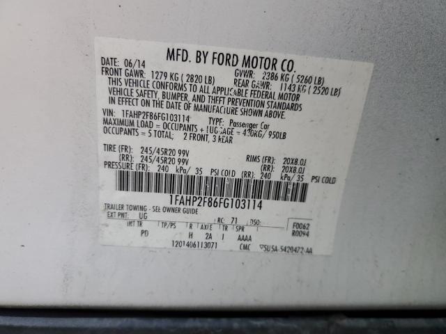 2015 FORD TAURUS LIM - 1FAHP2F86FG103114
