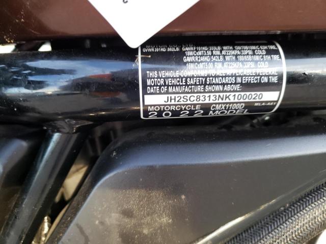 2022 HONDA CMX1100 D JH2SC8313NK100020