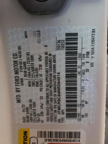 3FMCR9C64NRD64514 Ford Bronco Sport Outer Banks