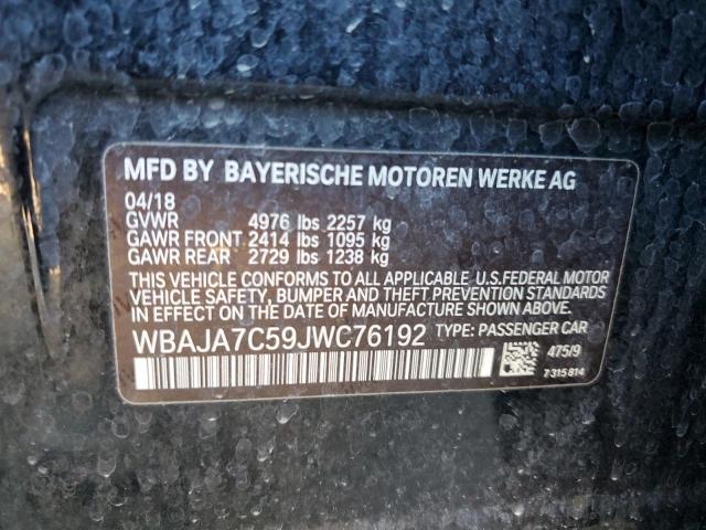 WBAJA7C59JWC76192 BMW 530 XI
