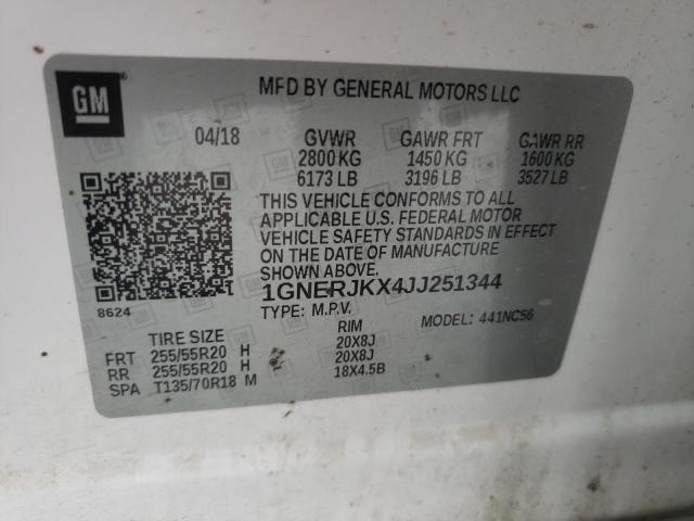 2018 CHEVROLET TRAVERSE R 1GNERJKX4JJ251344