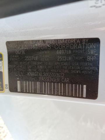 KNAGT4L30G5103612 KIA Optima Lx