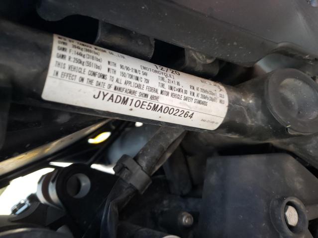 2021 YAMAHA XTZ690 JYADM10E5MA002264