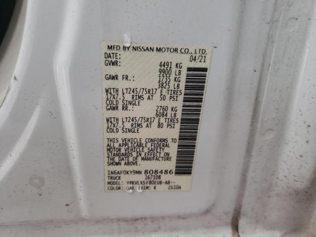 2021 NISSAN NV 2500 SV - 1N6AF0KY9MN808486