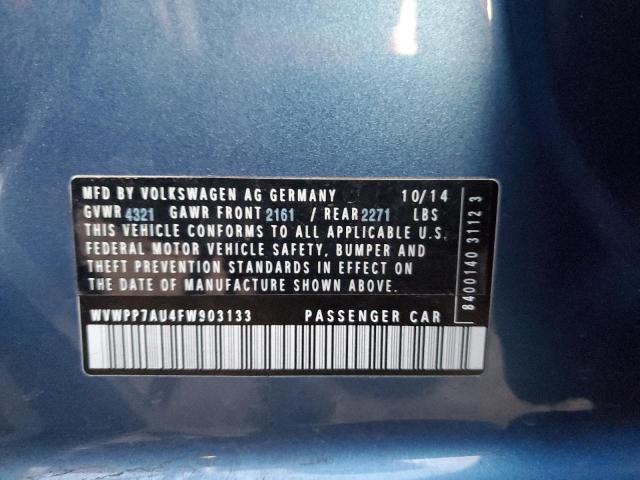 2015 VOLKSWAGEN E-GOLF SEL WVWPP7AU4FW903133