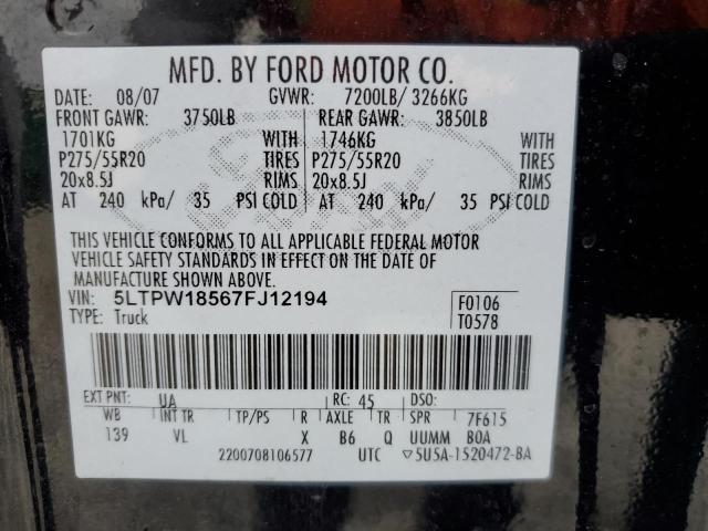 5LTPW18567FJ12194 Lincoln MARK LT