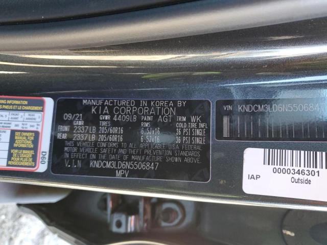 2022 KIA NIRO LXS KNDCM3LD6N5506847