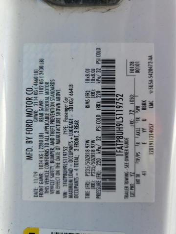2020 FORD MUSTANG - 1FATP8UH9L5119752