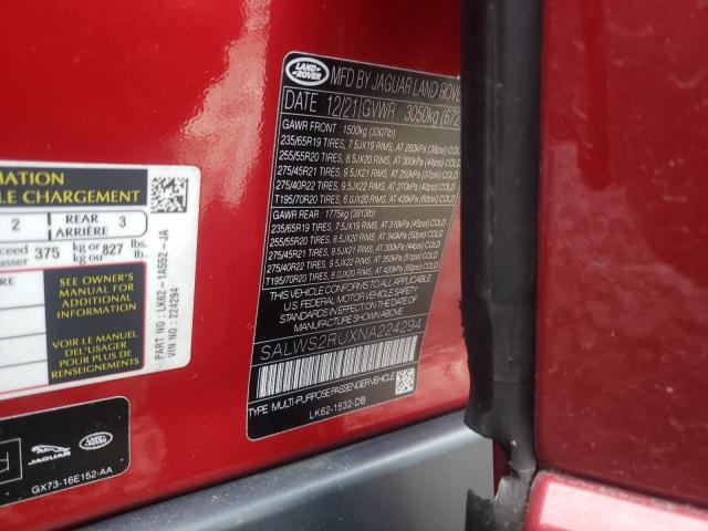 SALWS2RUXNA224294 Land Rover RANGEROVER
