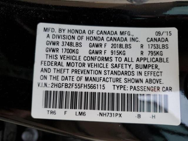 2015 HONDA CIVIC LX - 2HGFB2F55FH566115