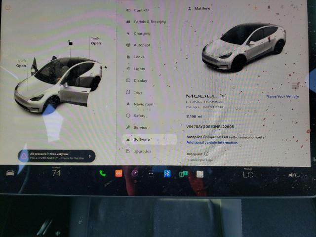7SAYGDEE3NF422995 Tesla Model Y