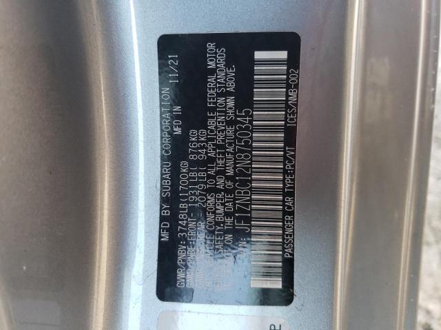 2022 TOYOTA GR 86 JF1ZNBC12N8750345