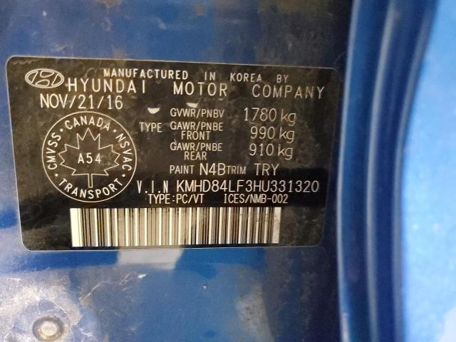 2017 HYUNDAI ELANTRA SE - KMHD84LF3HU331320