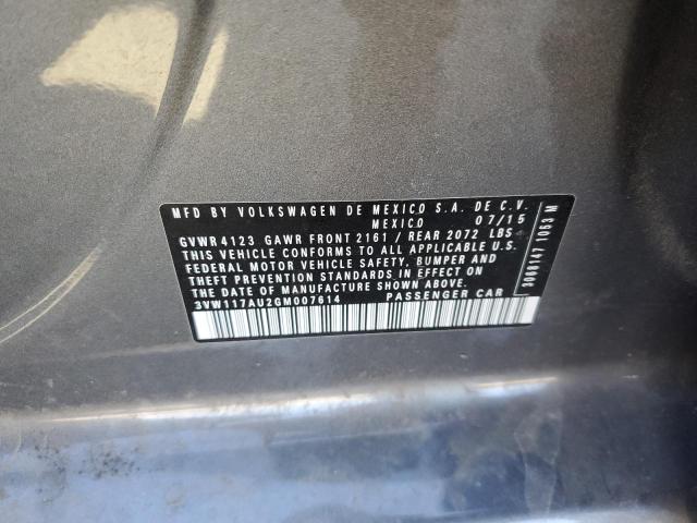 2016 VOLKSWAGEN GOLF S - 3VW117AU2GM007614