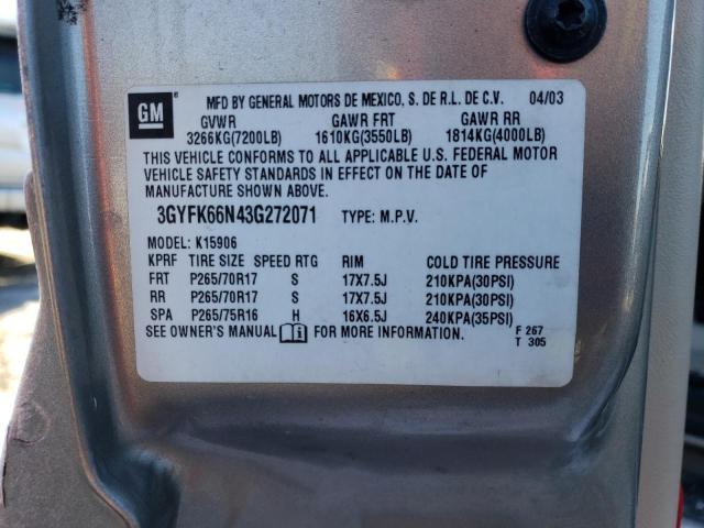 3GYFK66N43G272071 Cadillac ESCALADE ESV