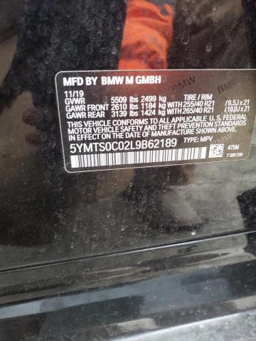 2020 BMW X3 M COMPE 5YMTS0C02L9B62189