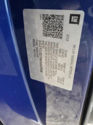 2019 CHEVROLET CORVETTE S - 1G1YD3D79K5107059