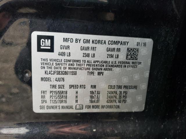 2016 BUICK ENCORE CON - KL4CJFSB3GB611550