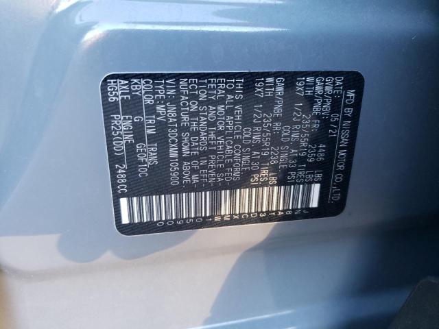 2021 NISSAN ROGUE PLAT JN8AT3DCXMW105900