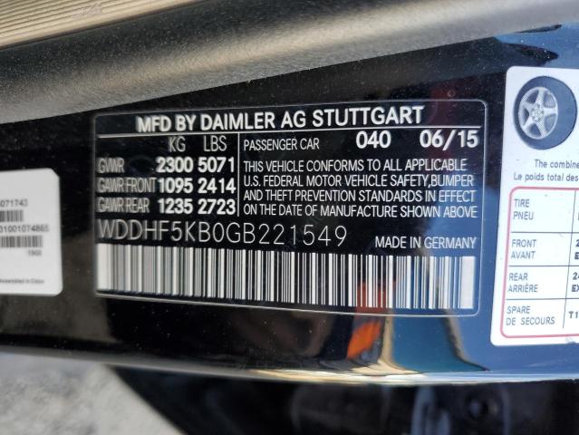 2016 MERCEDES-BENZ E 350 - WDDHF5KB0GB221549