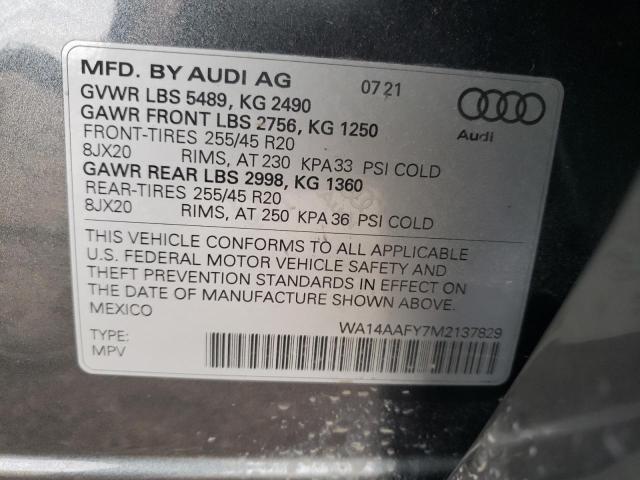 2021 AUDI Q5 SPORTBA WA14AAFY7M2137829