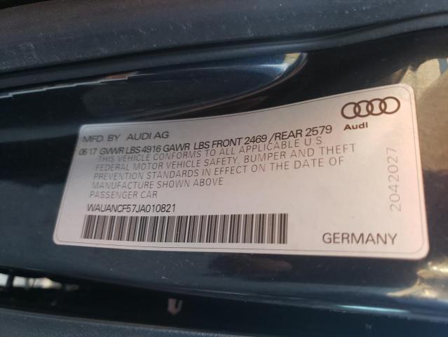 2018 AUDI A5 PREMIUM - WAUANCF57JA010821