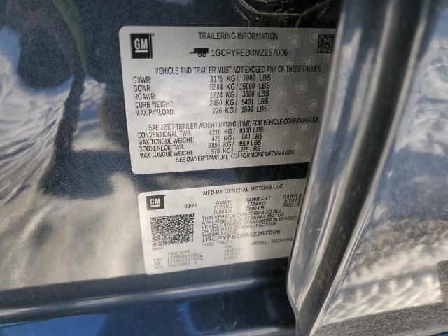 2021 CHEVROLET SILVERADO - 1GCPYFED8MZ267006