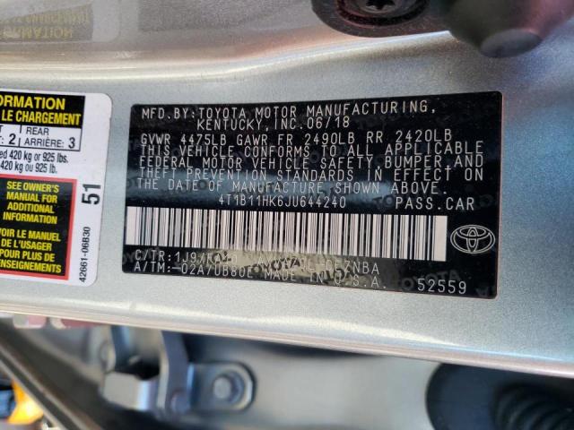 2018 TOYOTA CAMRY L - 4T1B11HK6JU644240