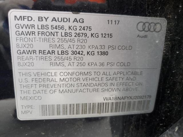 2018 AUDI Q5 PREMIUM - WA1BNAFYXJ2092179